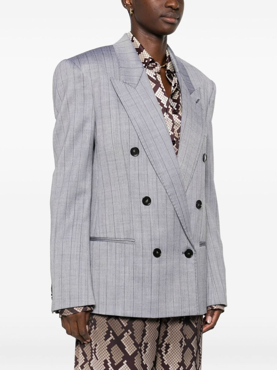 Stella McCartney Wool Double-breasted Jacket Grey