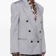 Stella McCartney Wool Double-breasted Jacket Grey