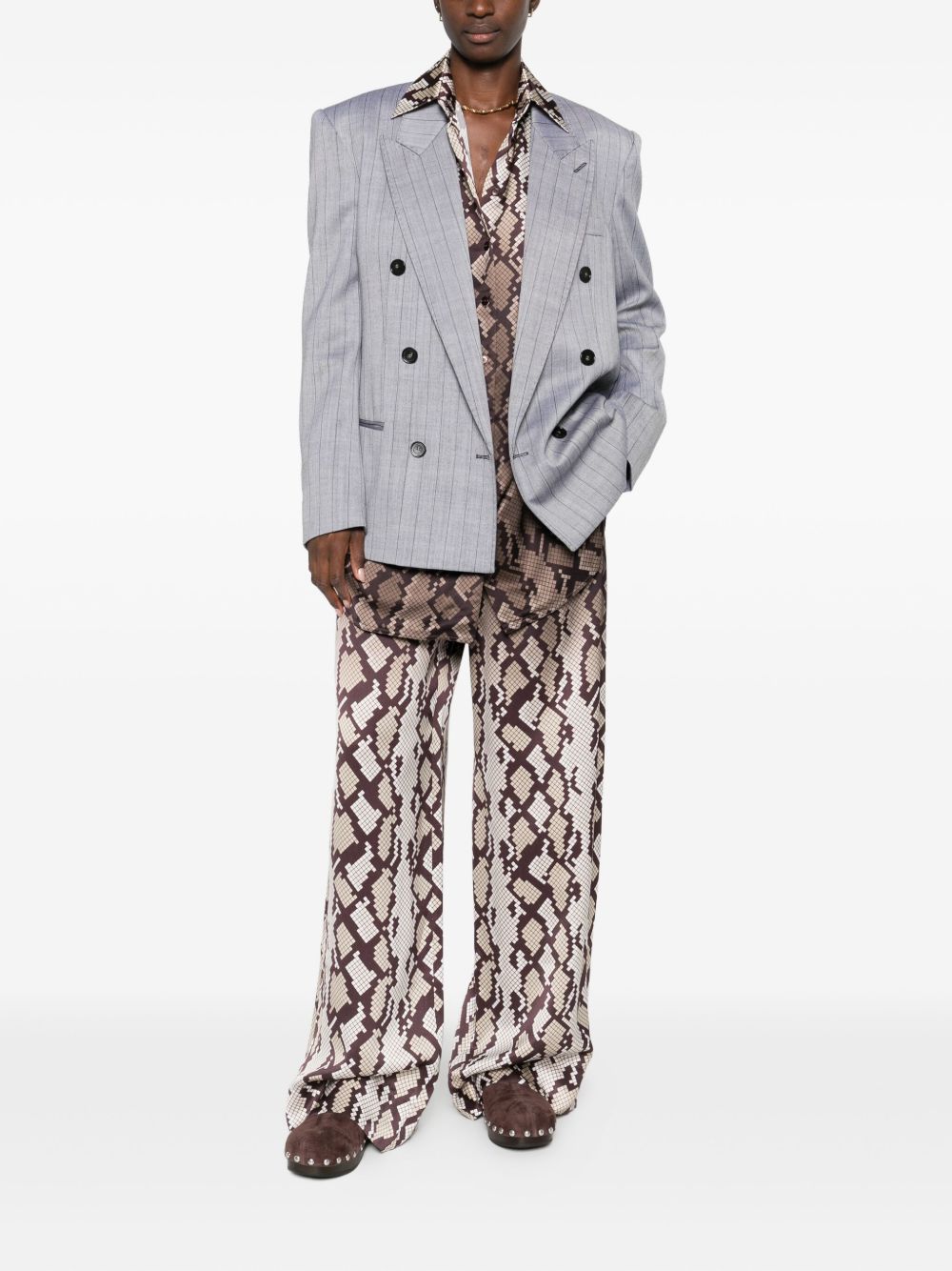 Stella McCartney Wool Double-breasted Jacket Grey