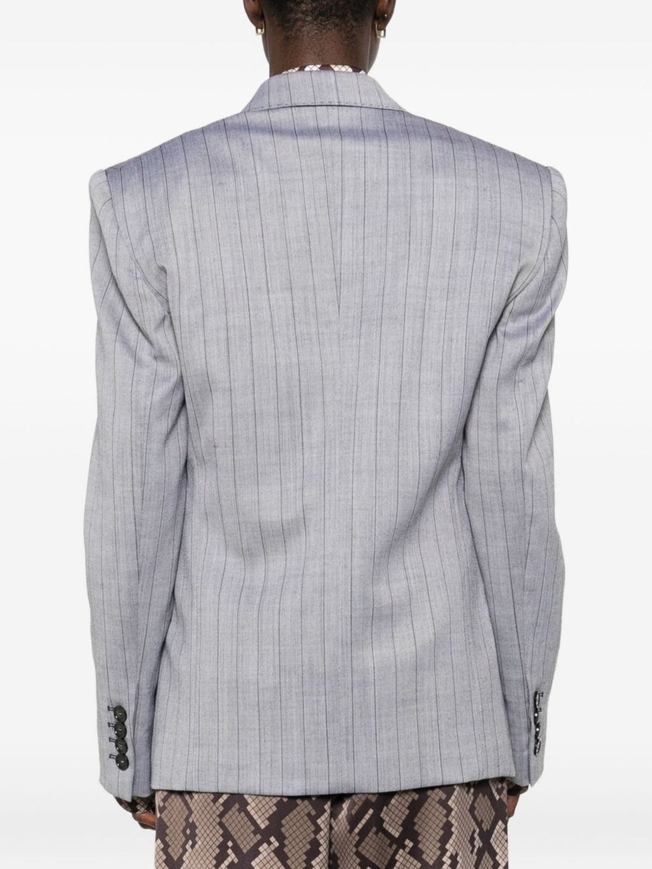 Stella McCartney Wool Double-breasted Jacket Grey