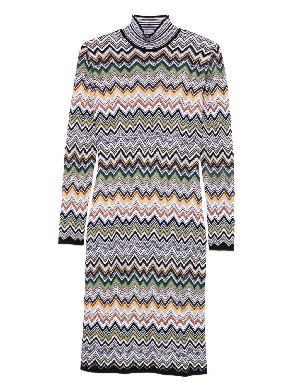 Missoni Wool Blend Midi Dress Brown