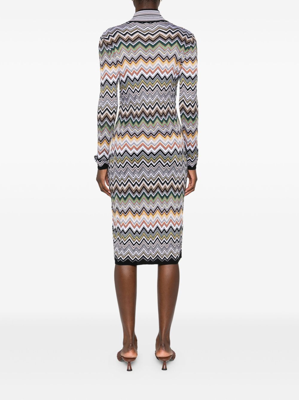 Missoni Wool Blend Midi Dress Brown