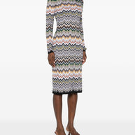 Missoni Wool Blend Midi Dress Brown