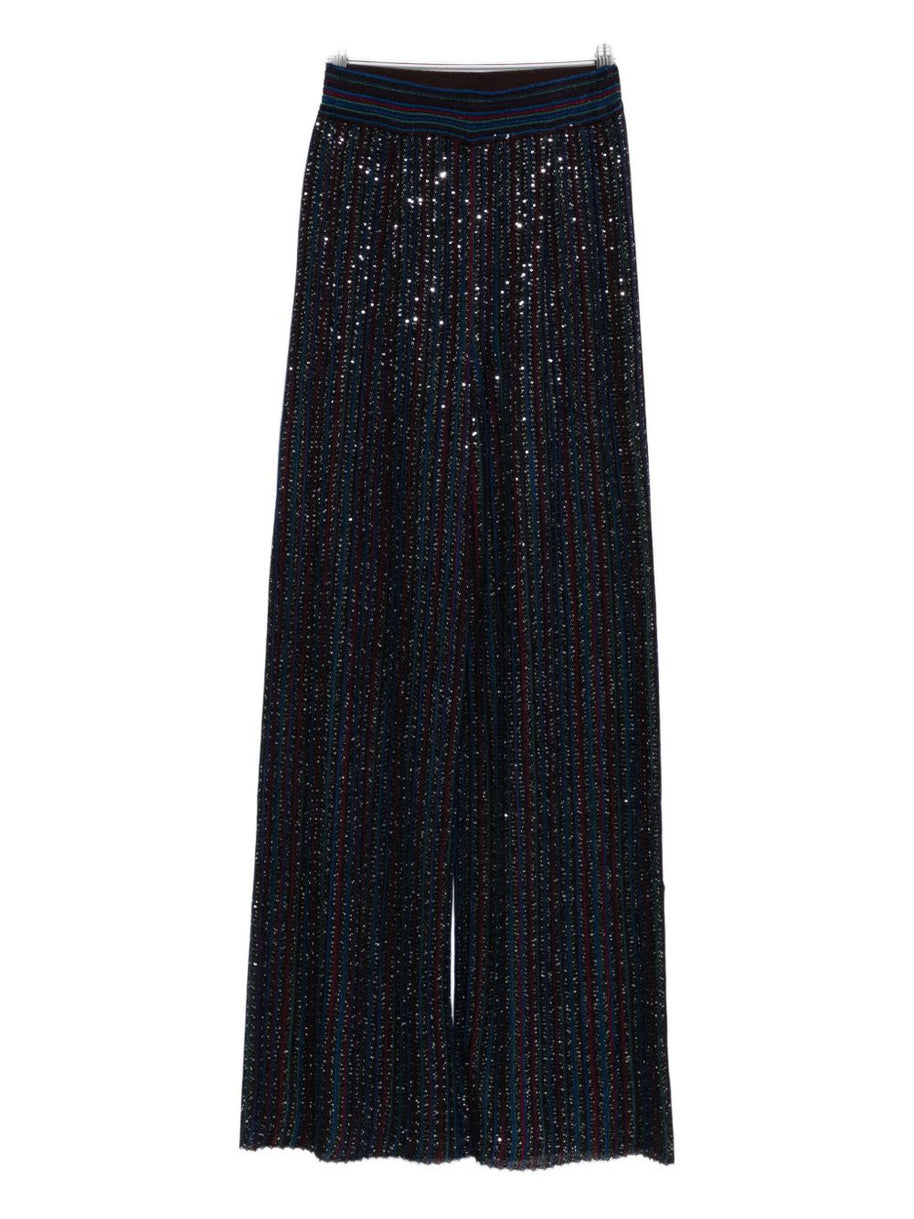 Missoni Sequin Embellished Trousers Blue