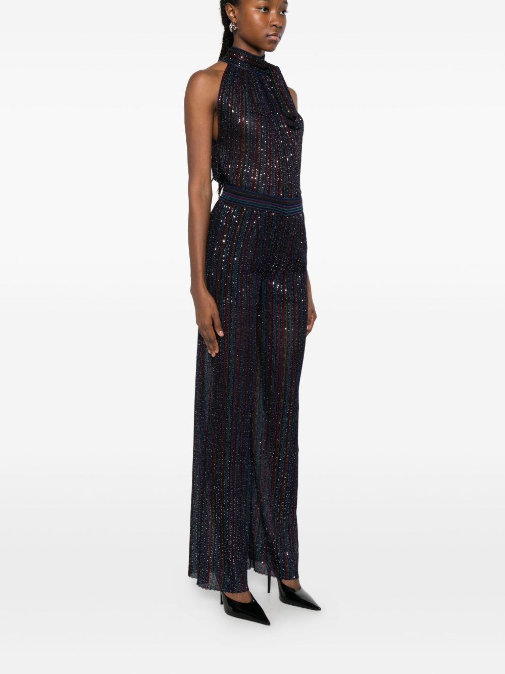 Missoni Sequin Embellished Trousers Blue