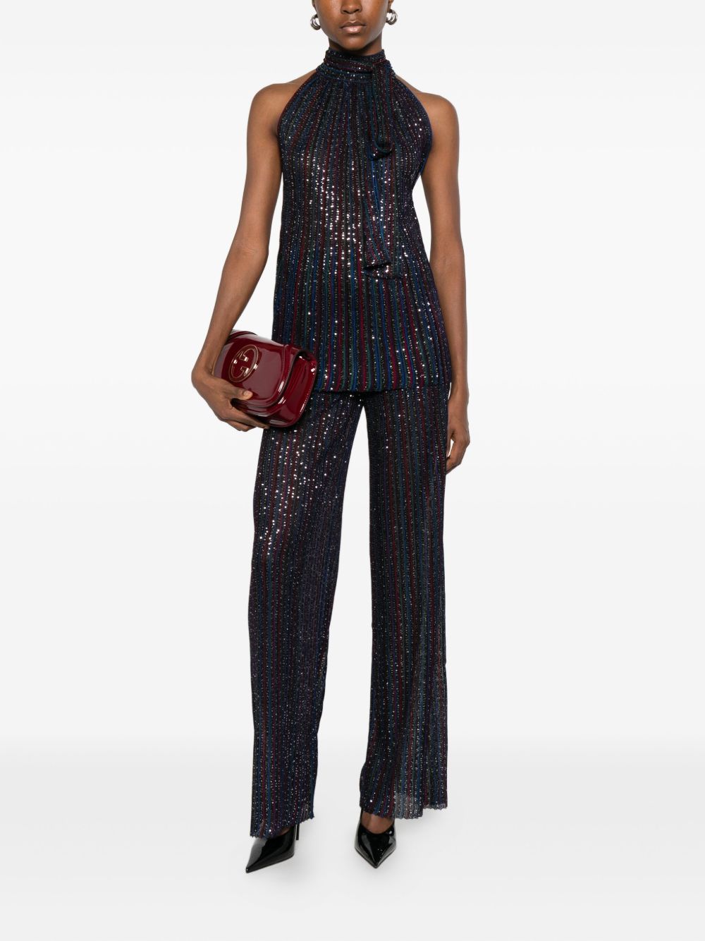 Missoni Sequin Embellished Trousers Blue