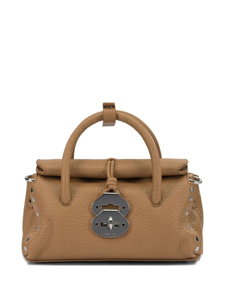 Zanellato Dotta Centauro Baby Small Leather Handbag Brown