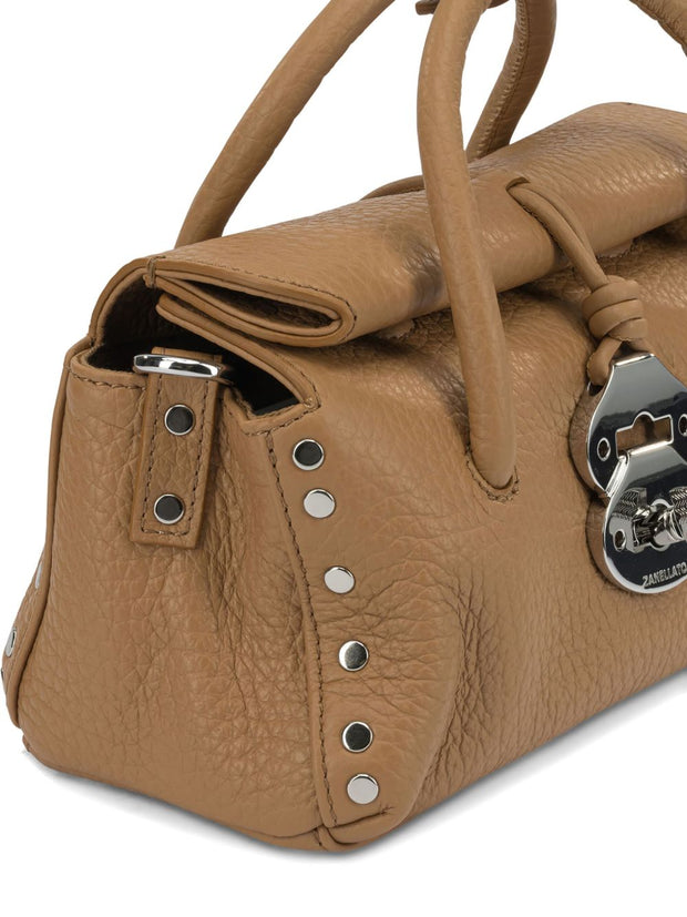 Zanellato Dotta Centauro Baby Small Leather Handbag Brown