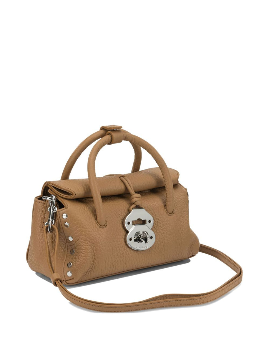 Zanellato Dotta Centauro Baby Small Leather Handbag Brown