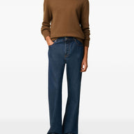Ami Paris Wide Leg Denim Jeans Blue