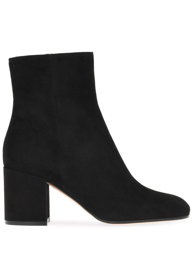 Gianvito Rossi Joelle Suede Leather Ankle Boots Black