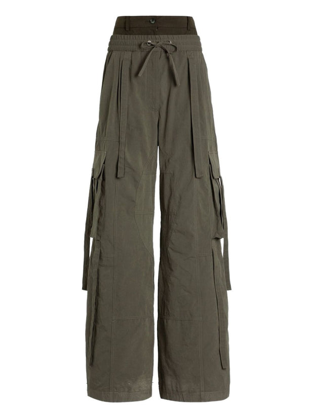 Dolce & Gabbana Cotton Blend Cargo Trousers Green