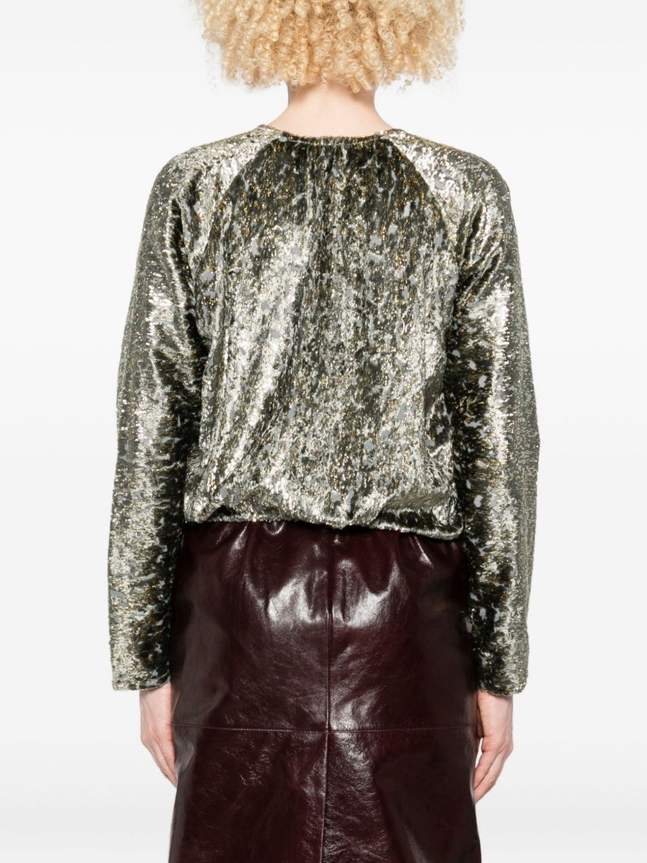 Forte Forte Metallic Shirt Grey