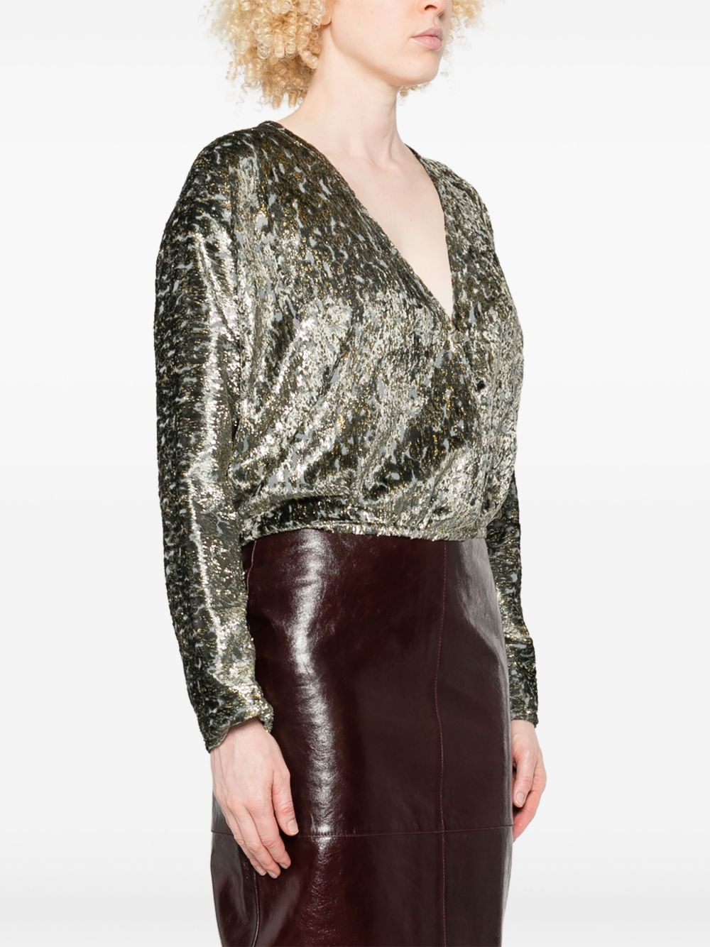 Forte Forte Metallic Shirt Grey