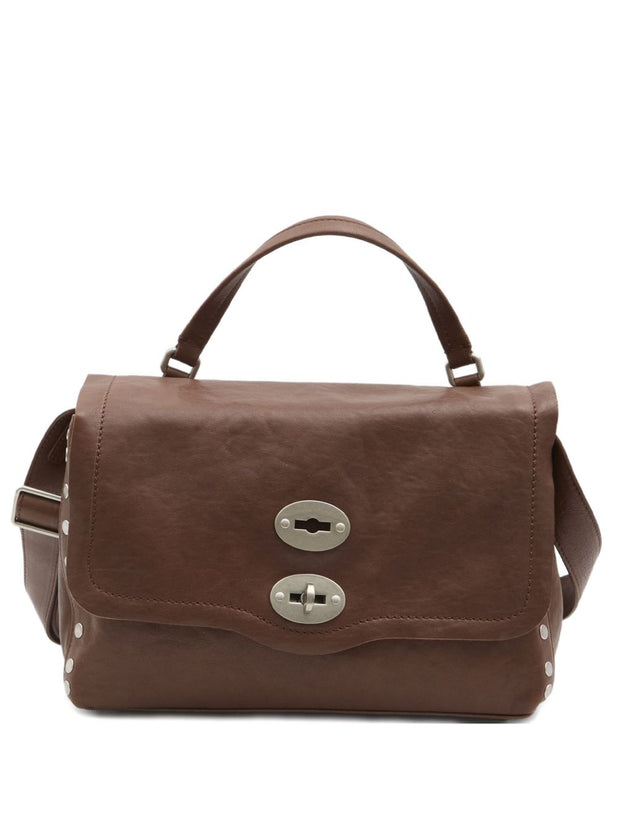 Zanellato Postina Tabacco Baby Leather Handbag Brown