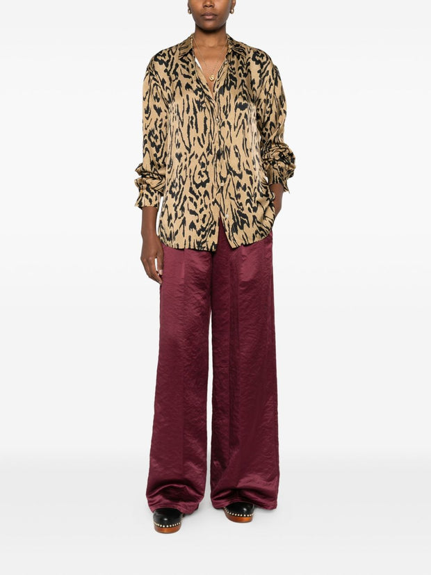Forte Forte Animal Print Shirt Brown