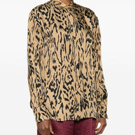 Forte Forte Animal Print Shirt Brown