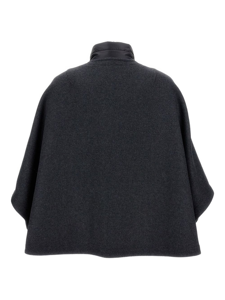 Fay Reversible Cape Jacket Black