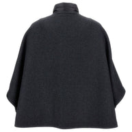 Fay Reversible Cape Jacket Black