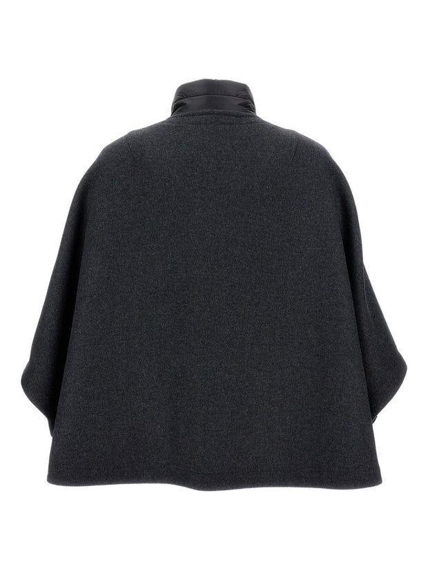 Fay Reversible Cape Jacket Black