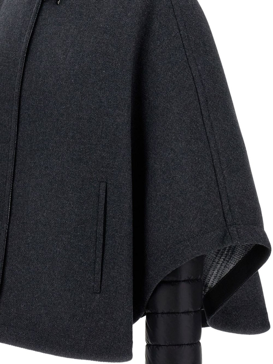 Fay Reversible Cape Jacket Black