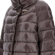 Fay Padded Cape Jacket Brown