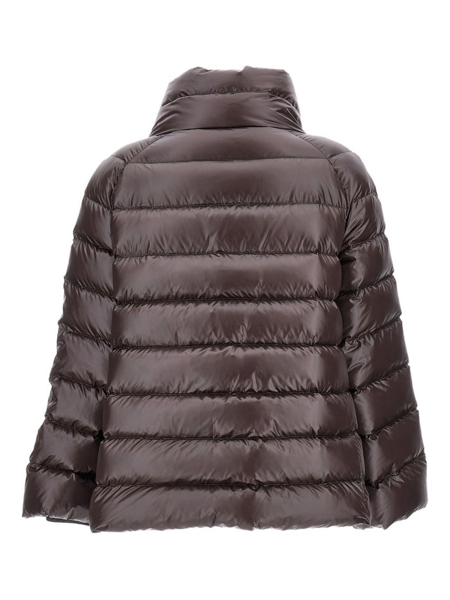 Fay Padded Cape Jacket Brown