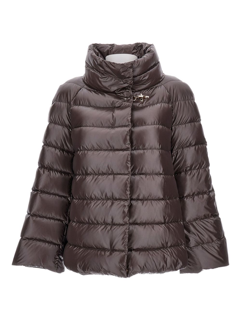 Fay Padded Cape Jacket Brown