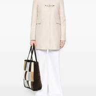 Fay Toggle Wool Coat Ivory