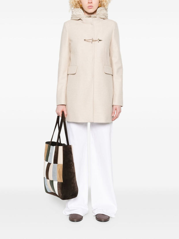 Fay Toggle Wool Coat Ivory