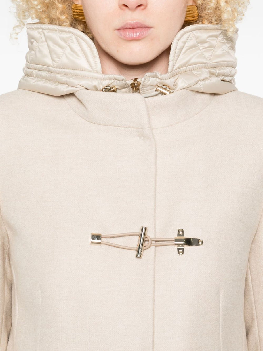 Fay Toggle Wool Coat Ivory