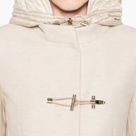 Fay Toggle Wool Coat Ivory