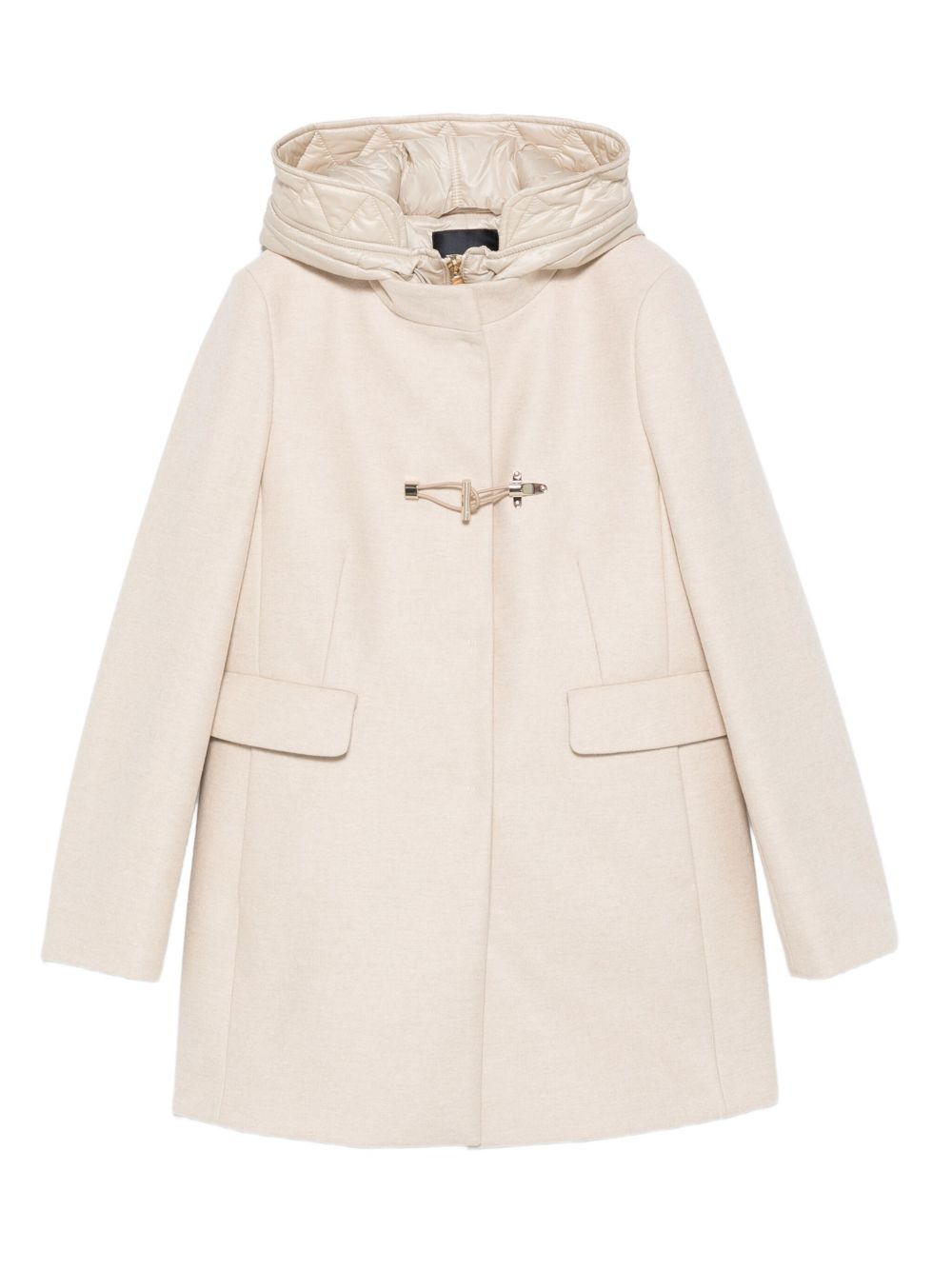 Fay Toggle Wool Coat Ivory