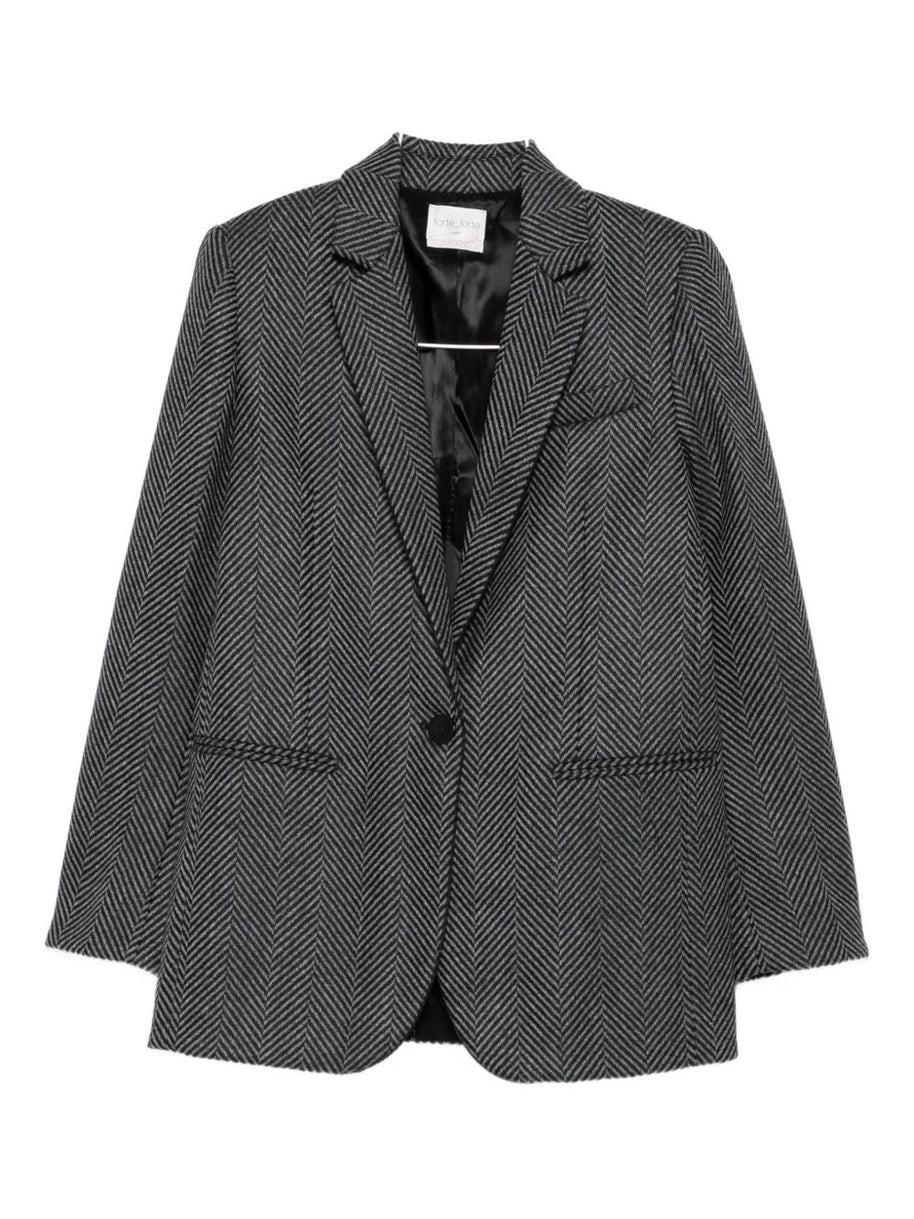 Forte Forte Wool Single-breasted Jacket Grey