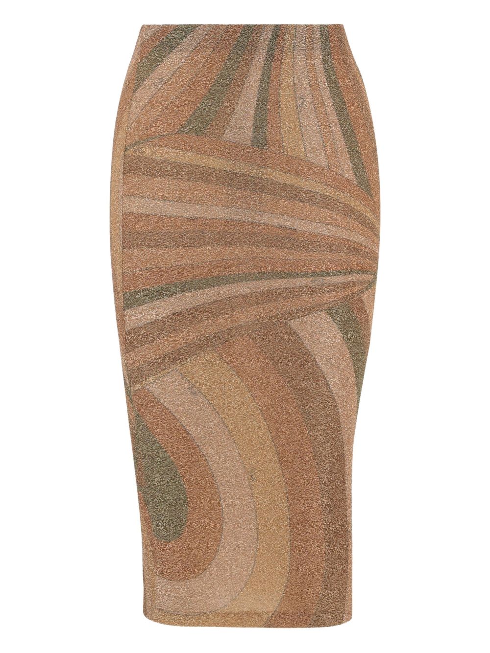 Pucci Printed Midi Skirt Golden