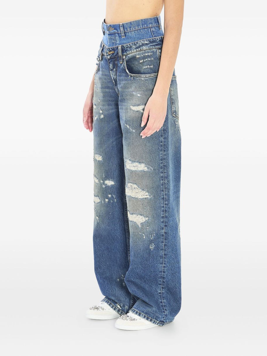 Dolce & Gabbana Double Waist Jeans Blue