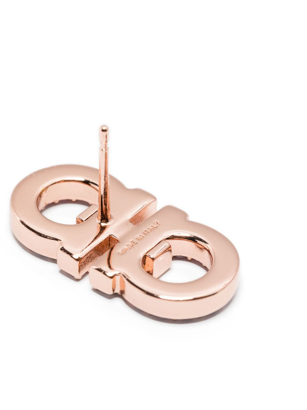Ferragamo Ganci Crystal Earrings Golden