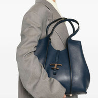 Tod's Medium Leather Tote Bag Blue