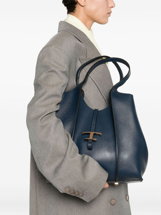 Tod's Medium Leather Tote Bag Blue