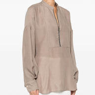 Brunello Cucinelli V-neck Blouse Camel