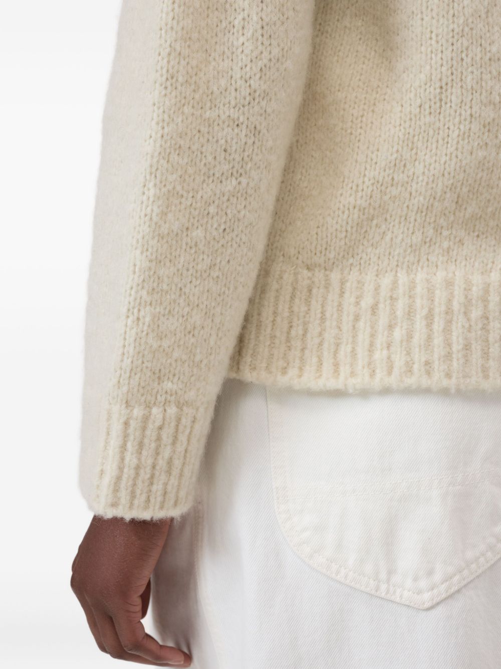 Closed Wool Crewneck Jumper Ivory