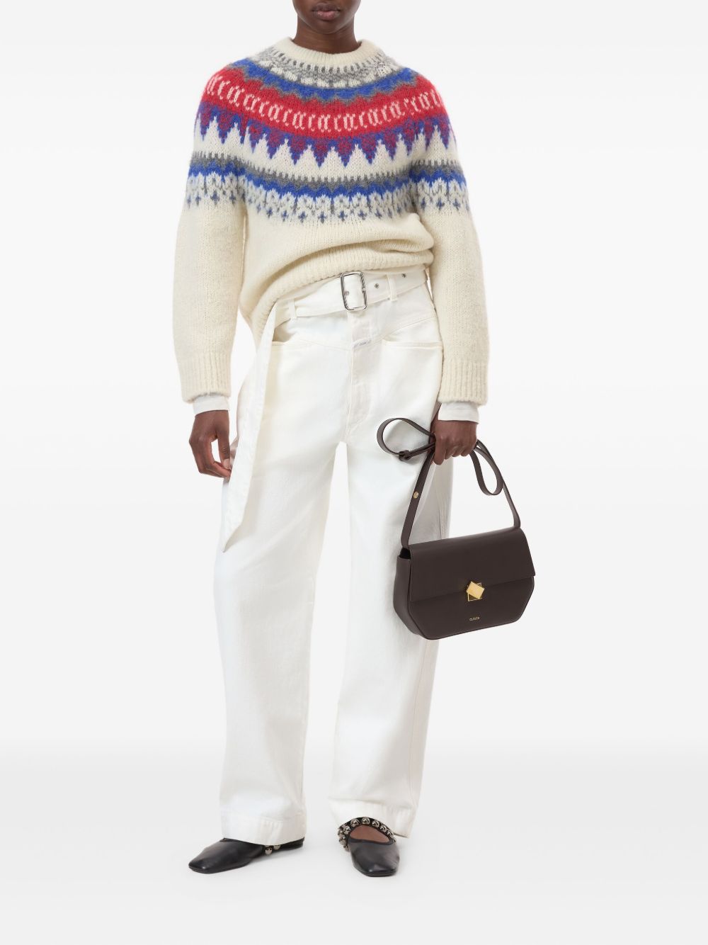 Closed Wool Crewneck Jumper Ivory