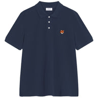 Maison Kitsuné MAISON KITSUNE' Fox Head Cotton Polo Shirt Blue