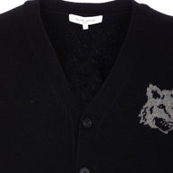 Maison Kitsuné MAISON KITSUNE' Wool V-necked Cardigan Black