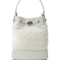 Zanellato Mondà Dolly Small Leather Bucket Bag White