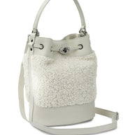 Zanellato Mondà Dolly Small Leather Bucket Bag White