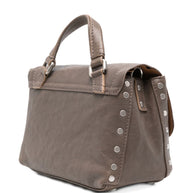 Zanellato Postina Tabacco Baby Leather Handbag Grey