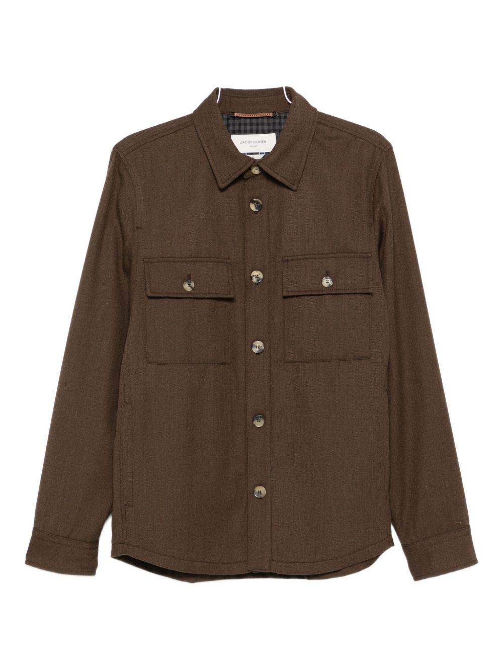 Jacob Cohen Wool Shirt Jacket Brown