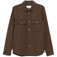 Jacob Cohen Wool Shirt Jacket Brown