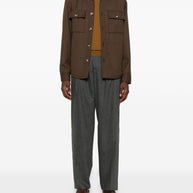 Jacob Cohen Wool Shirt Jacket Brown